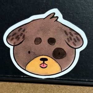 CUTE DOG FACE STICKER